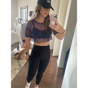 Forever 21 crop iridescent tee shirt